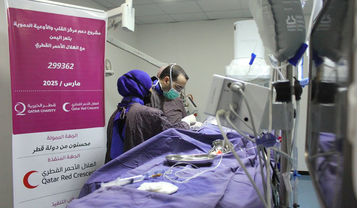 QRCS, Qatar Charity Support Heart Catheterizations in Yemen